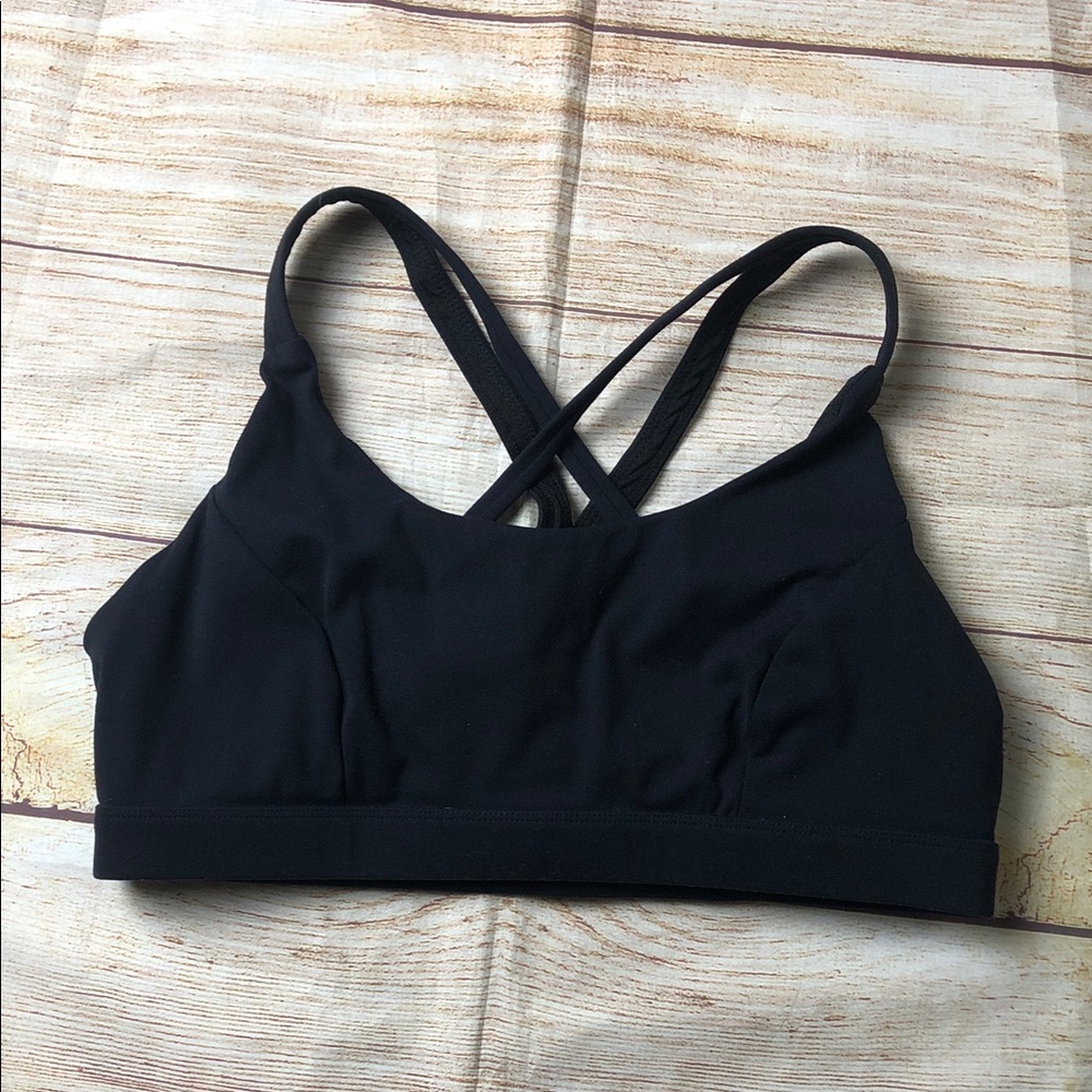 Running Girl Black Cross-Back Sports Bra‎